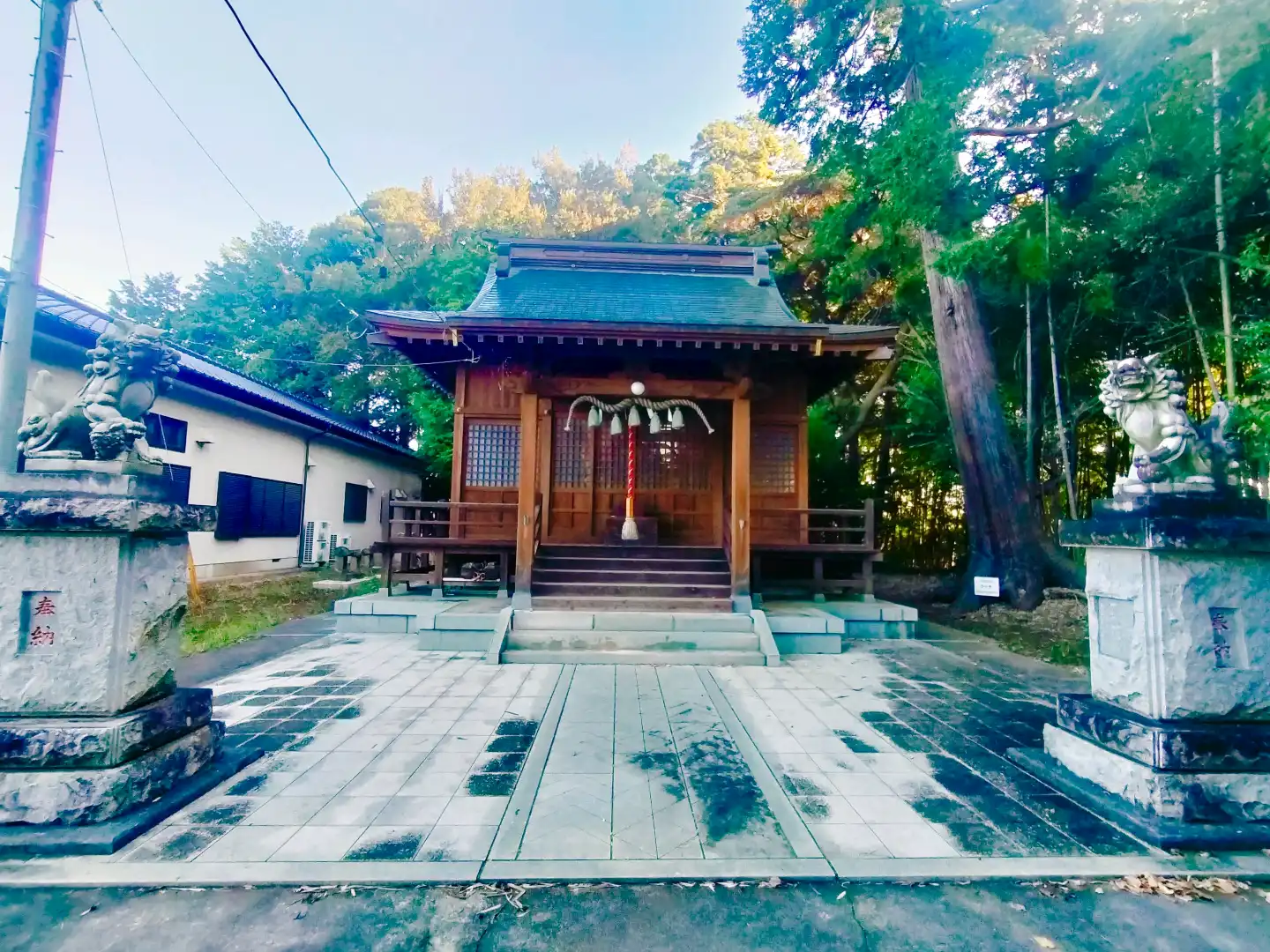 大柏神社と、秋の朝の空気。